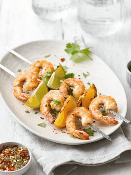 Sun-Kissed Shrimp and Citrus Wedding Skewers with Chili Lime